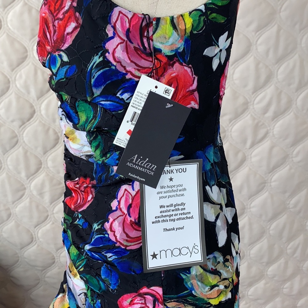 NWT Aidan Mattox Ruffled High/Low Cocktail Dress - Picture 9 of 12